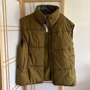 Olive green H&M puffer vest